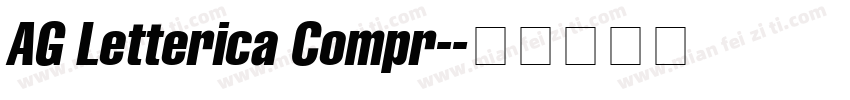 AG Letterica Compr-字体转换